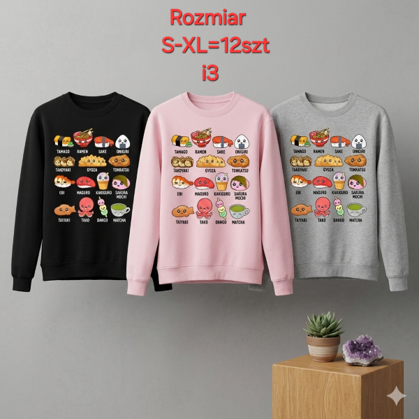 Bluzki damskie Roz S-XL, 1 Kolor Paczka 12 szt